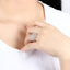 14K/18K Gold Cushion Cut Moissanite Diamond Twist Shank Ring for women