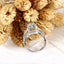 14K/18K Gold Cushion Cut Moissanite Diamond Twist Shank Ring for women