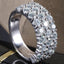14K/18K Gold 3mm Round Cut Moissanite Diamond Multi Stone Ring