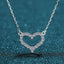 Round Cut Moissanite Diamond Heart-shaped Necklace