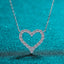 Round Cut Moissanite Diamond Sweet Heart Love Necklace