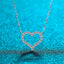 Round Cut Moissanite Diamond Heart Love Necklace