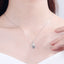 Round Cut Moissanite Diamond Lucky Cat Pendant Necklace