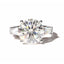 14K/18K Gold Round Cut Moissanite Diamond Three Stone Ring for women