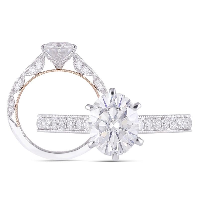 14K/18K Gold Moissanite Diamond Oval Cut Vintage Ring for women