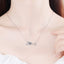 Round Cut Moissanite Diamond LOVE Letter Pendant Necklace