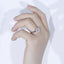 14K/18K Gold Cushion Cut Moissanite Diamond Halo Ring for women