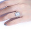 14K/18K Gold Emerald Cut Moissanite Diamond Split Shank Ring for women