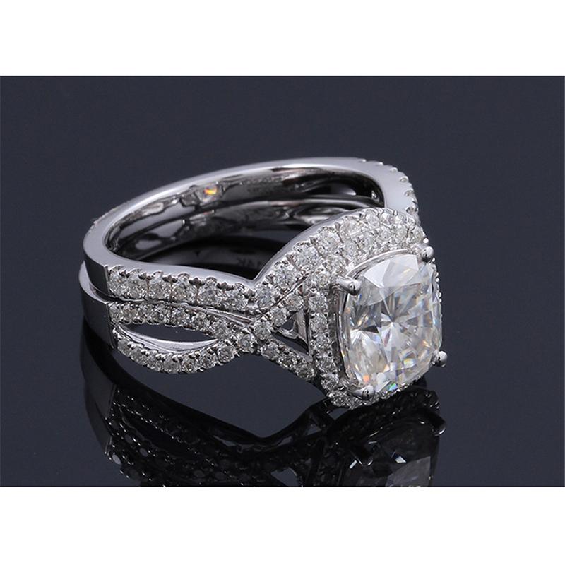 14K/18K Gold Round Cut Moissanite Diamond  Bridal Ring for women