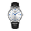 Men's Watch Movement Mechanical Stainless Steel and Leather Dress Watch with Date