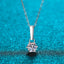 Round Cut Moissanite Diamond Classic Pendant Necklace