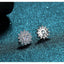 Round Cut Moissanite Diamond Sunflower Stud Earrings