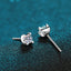 Round Cut Moissanite Diamond Simple Classic Stud Earrings
