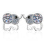 Round Cut Moissanite Diamond Elephant Stud Earrings