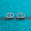 Round Cut Moissanite Diamond Number 8 Earrings