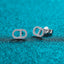 Round Cut Moissanite Diamond Number 8 Earrings