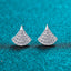 Round Cut Moissanite Diamond Small Skirt Earrings
