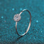 Round Cut Moissanite Diamond Halo Ring