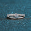 Bezel Round Cut Moissanite Diamond Split Shank Ring
