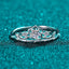 Crown Round Cut 0.13ct Moissanite Diamond Ring