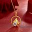 Round Cut Moissanite Diamond Cute Rooster Pendant Necklace