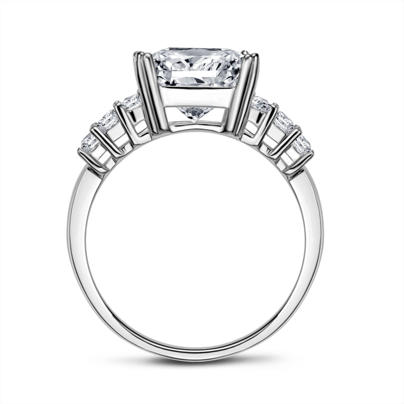 Emerald Cut Created White Diamond Ring