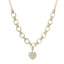 Round Cut Created Diamond Heart-shaped Tennis Pendant Necklace