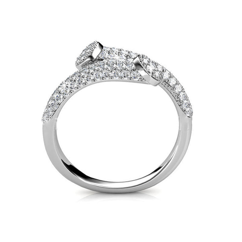 Sterling Silver Cross Fashion Ring Unique Engagement Rings for Women