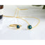 Round Cut Blue Topaz Unique Engagement Necklace for Women