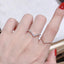 14K/18K Gold V-Shaped Round Moissanite Diamond Half Eternity Ring