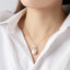 12-13mm Cultured Natural White Freshwater Bread Pearl Pendant Necklace