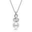 9-10mm Cultured Natural White Freshwater Pearl Pendant Necklace