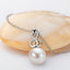 9-10mm Cultured Natural White Freshwater Pearl Pendant Necklace