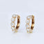 14K/18K Gold 2.1mm Round Cut Moissanite Diamond Hoop Earrings