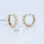 14K/18K Gold 2.1mm Round Cut Moissanite Diamond Hoop Earrings