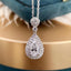 14K/18K Gold 5x7mm Pear Shaped 0.8ct Moissanite Diamond Pendant Nacklace 18''