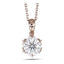 14K/18K Gold 1ct Round Cut Moissanite Diamond Lotus Shaped Pendant Nacklace 18''
