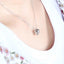 14K/18K Gold 6.5mm D Color Moissanite Diamond Classic Pendant Nacklace 18''