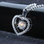 14K/18K Gold 5.0mm Round Cut Moissanite Diamond Dancing Heart Shaped Pendant Nacklace 18''