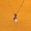 14K/18K Gold 6.5mm Round Cut Moissanite Diamond Halo Melon Seed Buckle Pendant Nacklace 18''