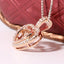 14K/18K Gold 3.0mm Round Cut Moissanite Diamond Dancing Heart Shaped Pendant Nacklace 18''