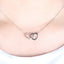 14K/18K Gold 1.2mmX50pcs Moissanite Diamond Interlocking Heart Shaped Necklace 18''