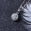 14K/18K Gold 6.5mm Round Cut Color Grade D Moissanite Diamond Halo Sunflower Shaped Pendant Nacklace 18''