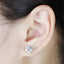 14K/18K Gold 7.5mm Cushion Cut D Color Moissanite Diamond Classic Stud Earrings