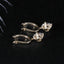 14K/18K Gold 6.5mm Round Cut Moissanite Diamond Hoop Drop Earrings