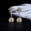 14K/18K Gold 5mm Round Cut Moissanite Diamond Six Prong Setting Stud Earrings