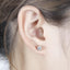 14K/18K Gold 5mm Round Cut Moissanite Diamond Six Prong Setting Stud Earrings