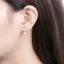 14K/18K Gold 5mm D Color 1cttw Round Moissanite Diamond Hoop Earrings