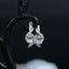 14K White & Rose Gold 4x6mm Oval Cut Moissanite Diamond Unique Clip Earrings
