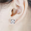 14K/18K Gold Round Cut 6.5mm D Color Moissanite Diamond Classic Stud Earrings